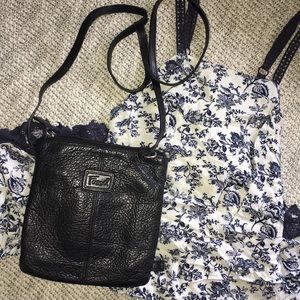 Small Black Leather Fossil CrossBody